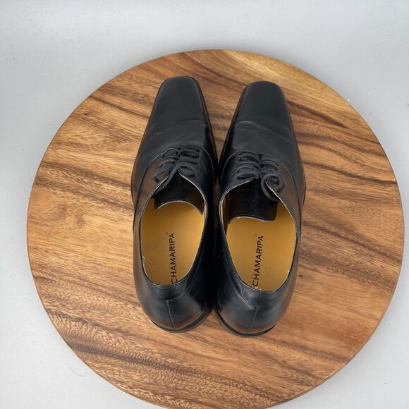 Chamaripa Elevator Oxfords Mens Size 8 / 40 Black Leather Lace-Up Dress Shoes main image 9